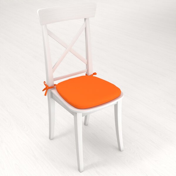 Biante Oblý podsedák Rongo RG-035 Oranžový - 39x37x3 cm