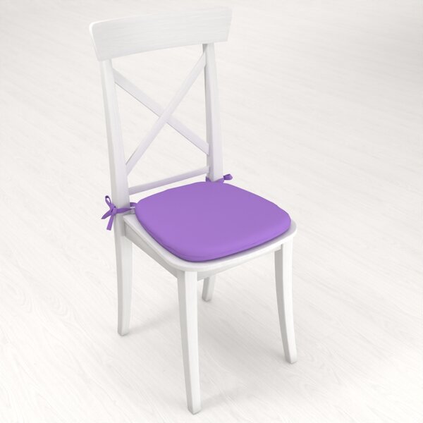 Biante Oblý podsedák Rongo RG-038 Světle fialový - 39x37x3 cm