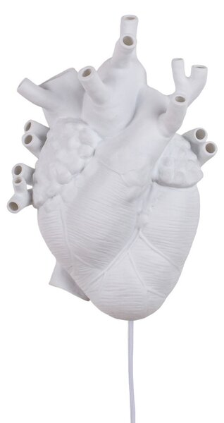 Nástěnná Svítidla SELETTI, Heart Lamp, Bílá, Obývací pokoj, Keramika, Design
