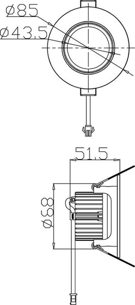 IMPR 565303 Deko-Light stropní vestavné svítidlo COB-68-24V-2700K-kulaté 24V DC 8,5W 2700 K 630 lm
