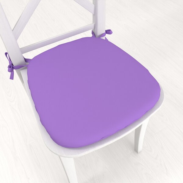 Biante Oblý podsedák Rongo RG-038 Světle fialový - 39x37x3 cm