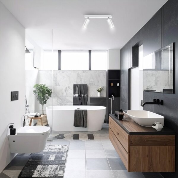 Brilagi - Koupelnové bodové svítidlo SELE 2xGU10/30W/230V IP44 lesklý chrom