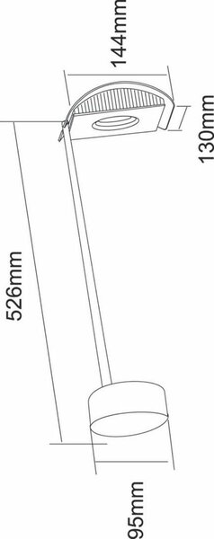 IMPR 688021 KapegoLED prezentační svítidlo Atis II 230V 15W 3000 K 1120 lm 526 mm tmavěšedá - DEKOLIGHT
