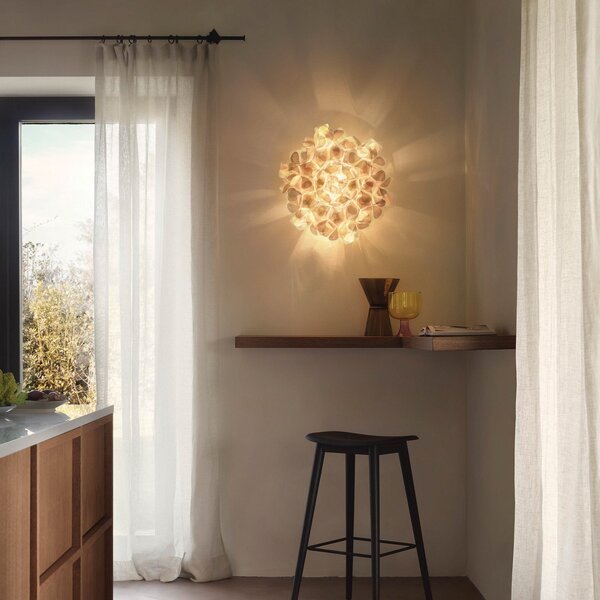 Nástěnná Svítidla Slamp, Clizia Mama Non Mama, stmívatelné, Zlatá / mosazná, Obývací pokoj, Plast, Design
