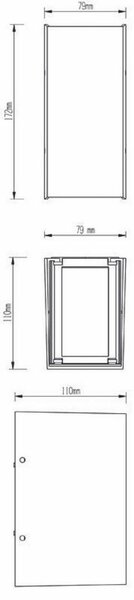 IMPR 731099 KapegoLED nástěnné přisazené svítidlo Arcturus I 230V 6W 3000 K 200 lm 79 mm tmavěšedá - DEKOLIGHT