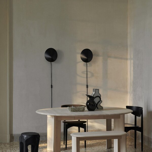 Nástěnná Svítidla ferm LIVING, Arum Sconce, Černá, Obývací pokoj, Nerezová ocel, Design