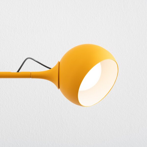 Nástěnná Svítidla Artemide, Ixa, stmívatelné, Žlutá, Obývací pokoj, Kov, Design