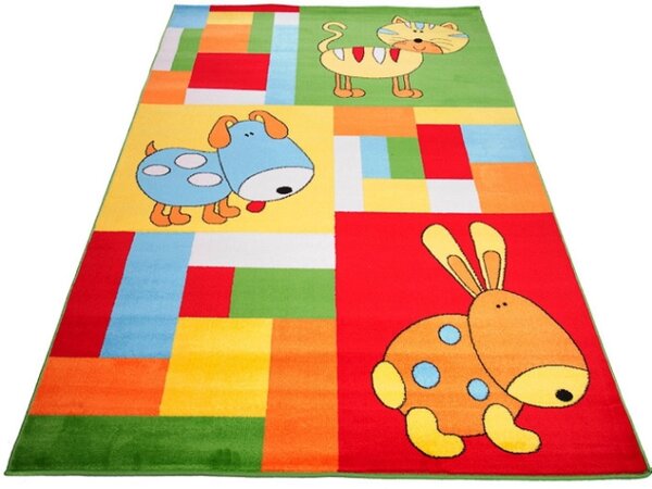 Kusový koberec dětský J0780 - pejsek a kočička - 240x330 cm
