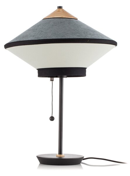 Stolní lampa Forestier, Cymbal S, Modrá, Obývací pokoj, Tkanina / Textil, Design