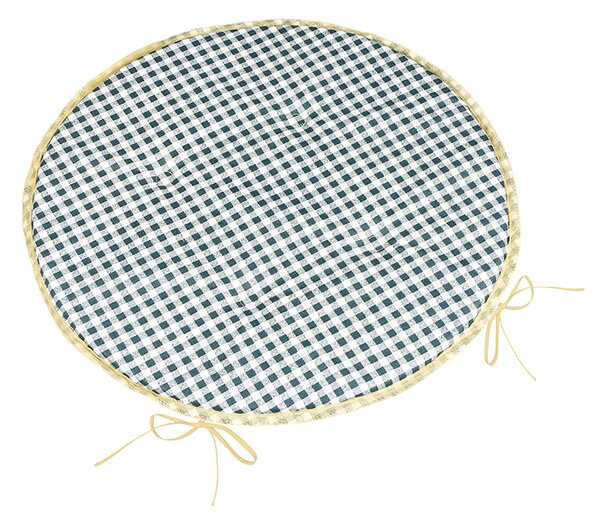 BELLATEX Sedák BERTA kulatý hladký Šedá,Bílá průměr 40 cm