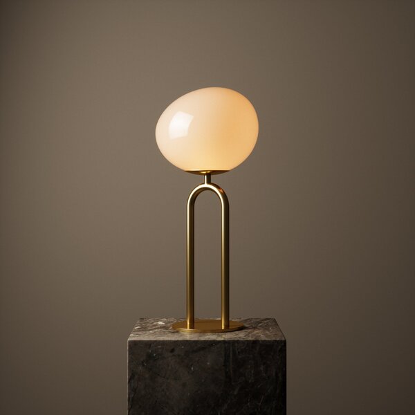Stolní lampa DFTP by Nordlux, Shapes, Zlatá / mosazná, Obývací pokoj, Sklo, Design