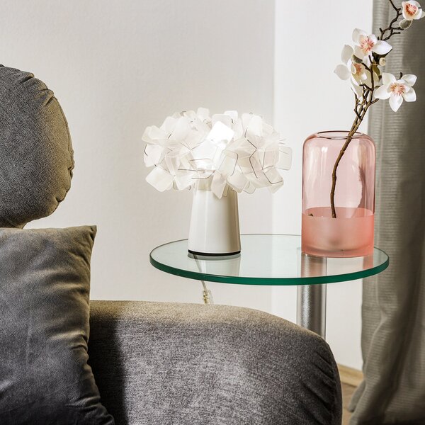 Stolní lampa Slamp, Clizia, Šedá, Obývací pokoj, Plast, Design