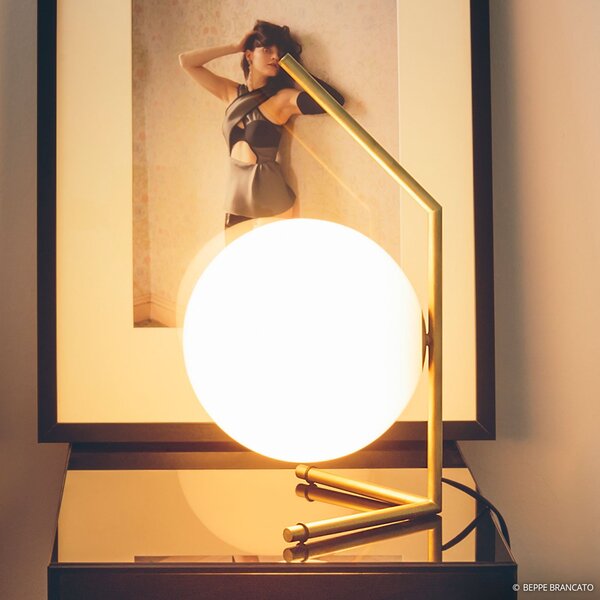 Stolní lampa FLOS, IC T1, stmívatelné, Zlatá / mosazná, Obývací pokoj, Kov, Design