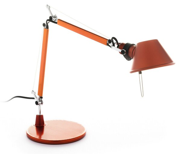 Stolní lampa Artemide, Tolomeo Micro, Oranžová, Pracovna, Kov, Design