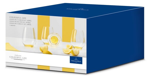 Villeroy&Boch Colourful Life Lemon Pie Sada sklenic na vodu, 4x0,42 l