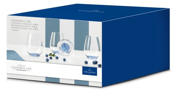 Villeroy&Boch Colourful Life Winter Sky sada sklenic na vodu, 4x0,42 l