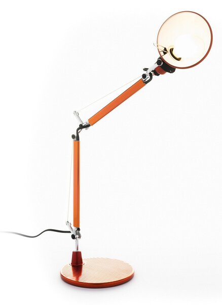 Stolní lampa Artemide, Tolomeo Micro, Oranžová, Pracovna, Kov, Design