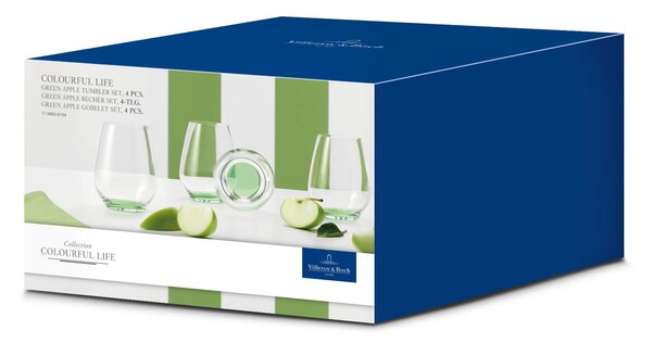 Villeroy&Boch Colourful Life Green Apple Sada sklenic na vodu, 4x0,42 l
