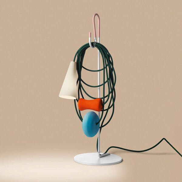 Stolní lampa Foscarini, Filo, Vícebarevná, Obývací pokoj, Kov, Design