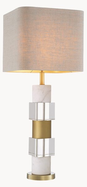 Stolní lampa z mramoru a křišťálového skla Cullingham