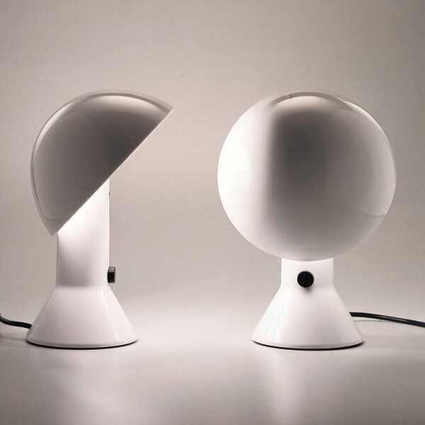 Stolní lampa Martinelli Luce, Elmetto, Bílá, Obývací pokoj, Plast, Design
