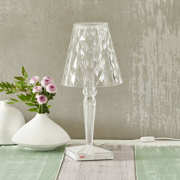 Stolní lampa Kartell, Big Battery, Transparentní, Obývací pokoj, Plast, Design