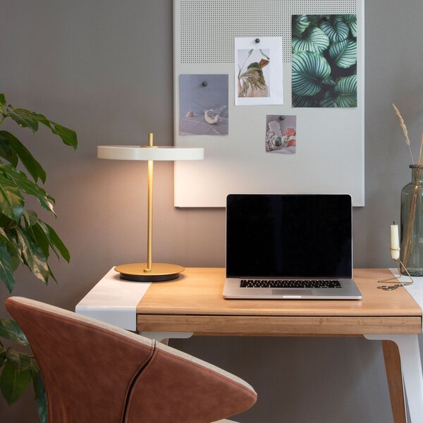 Stolní lampa UMAGE, Asteria Table, stmívatelné, Bílá, Obývací pokoj, Hliník, Design