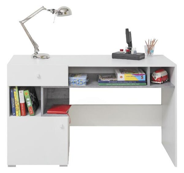 Meblar Psací stůl Sigma SI10 Barva: - beton + bílý lux + dub