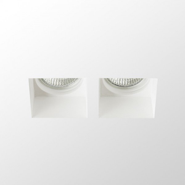 QUO SQ II zápustná sádrová 230V GU10 2x35W - RED - DESIGN RENDL