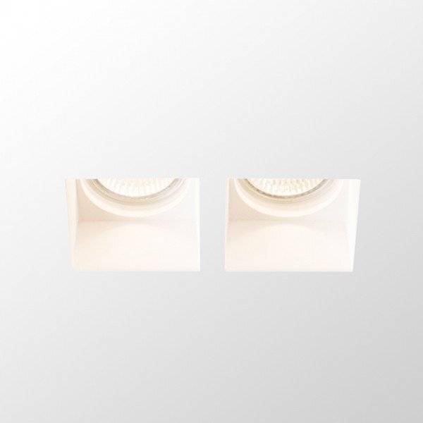 QUO SQ II zápustná sádrová 230V GU10 2x35W - RED - DESIGN RENDL
