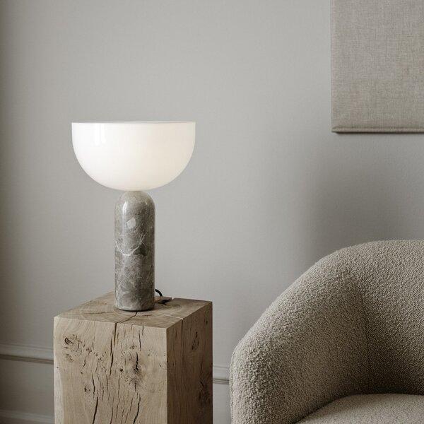 Stolní lampa New Works, Kizu Large, Šedá, Obývací pokoj, Kámen, Design