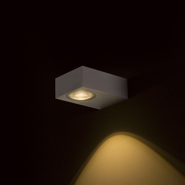 KORSO I nástěnná česaný hliník 230V LED 5W 120° IP54 3000K - RED - DESIGN RENDL