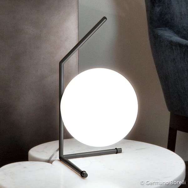 Stolní lampa FLOS, IC T1, stmívatelné, Černá, Obývací pokoj, Kov, Design
