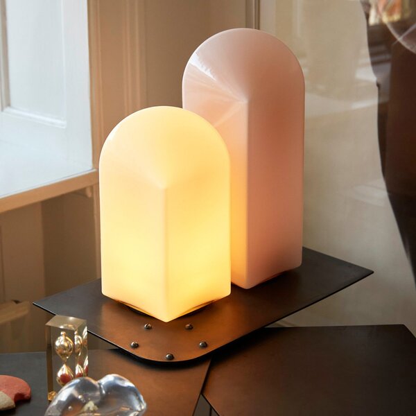 Stolní lampa HAY, Parade, stmívatelné, Pudrová, Obývací pokoj, Sklo, Design