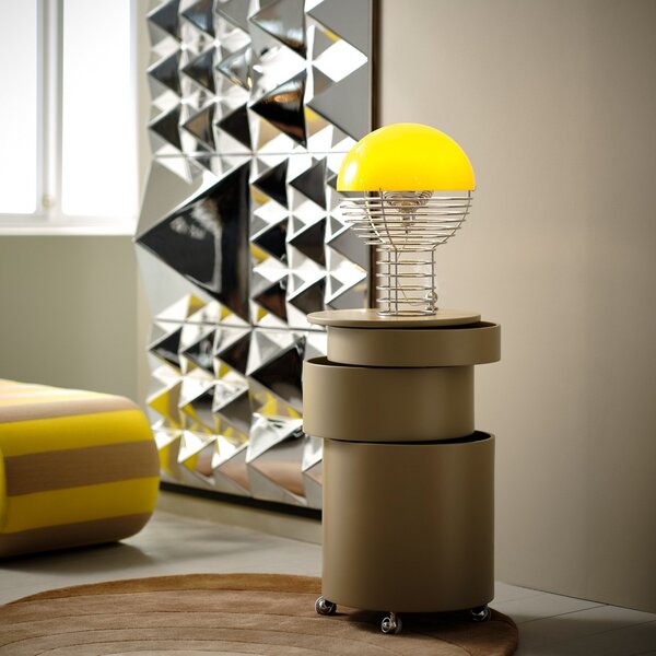 Stolní lampa Verpan, Wire Small, Metalická, Obývací pokoj, Kov, Design