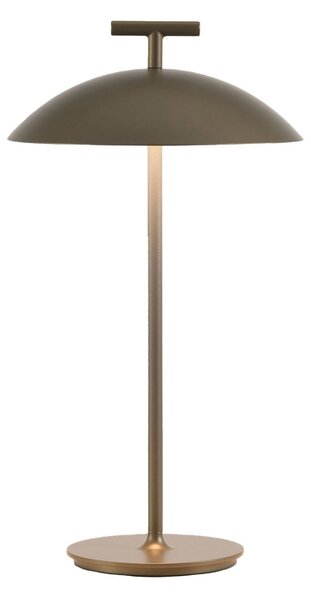 Stolní lampa Kartell, Mini Geen-A, Bronzová / starobylá mosaz, Obývací pokoj, Kov, Design