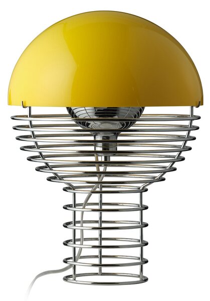 Stolní lampa Verpan, Wire Small, Metalická, Obývací pokoj, Kov, Design