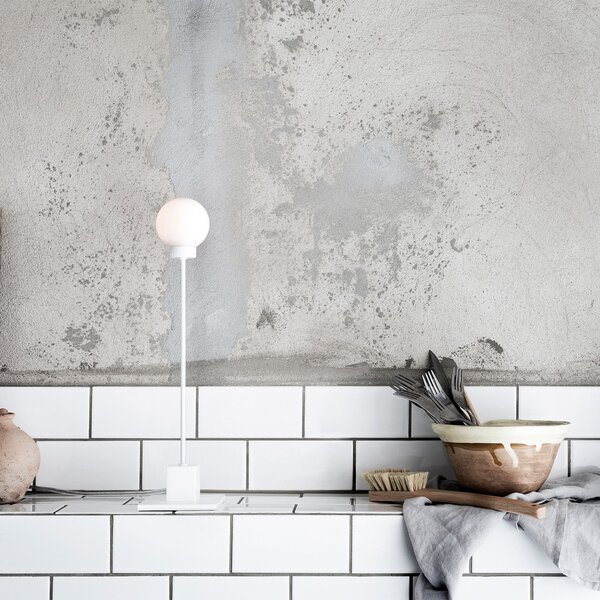 Stolní lampa Northern, Snowball, stmívatelné, Bílá, Obývací pokoj, Sklo, Design