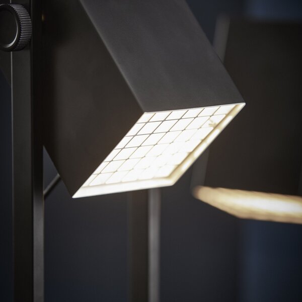 Stolní lampa FRANDSEN, BF Quadro, Černá, Obývací pokoj, Kov, Design