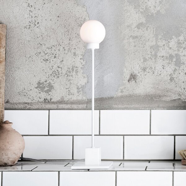 Stolní lampa Northern, Snowball, stmívatelné, Bílá, Obývací pokoj, Sklo, Design