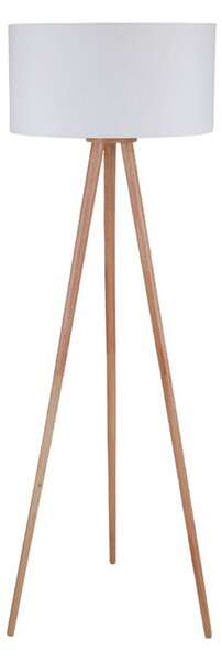 Stojací Lampa Lindby, Charlia, Bílá, Obývací pokoj, Tkanina / Textil, Skandinávský