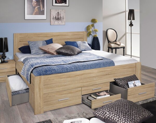 Postel Isotta 180x200 cm, dub sonoma