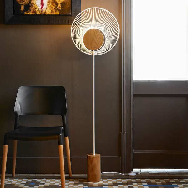 Stojací Lampa Forestier, Oyster, Bílá, Obývací pokoj, Kov, Design