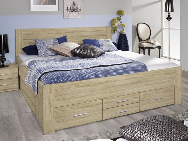 Postel Isotta 180x200 cm, dub sonoma
