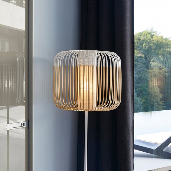 Stojací Lampa Forestier, Bamboo Light, Bílá, Obývací pokoj, Bambus, Design