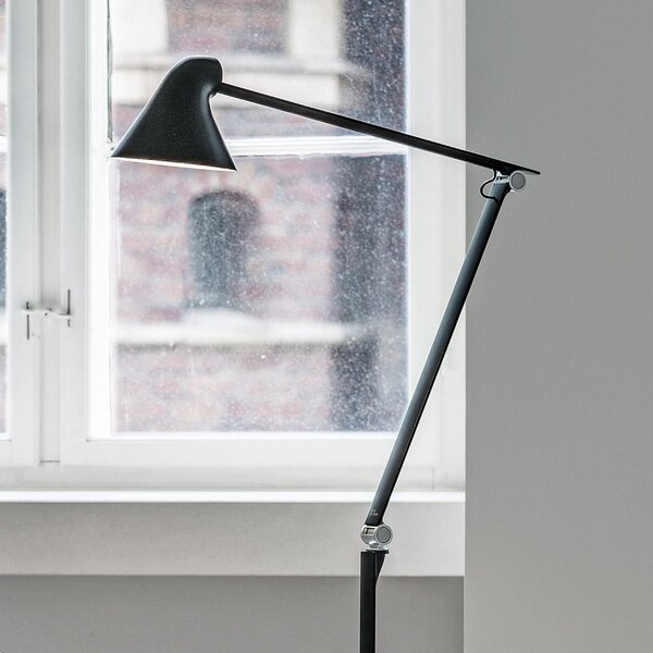 Stojací Lampa Louis Poulsen, NJP, stmívatelné, Černá, Obývací pokoj, Kov, Design