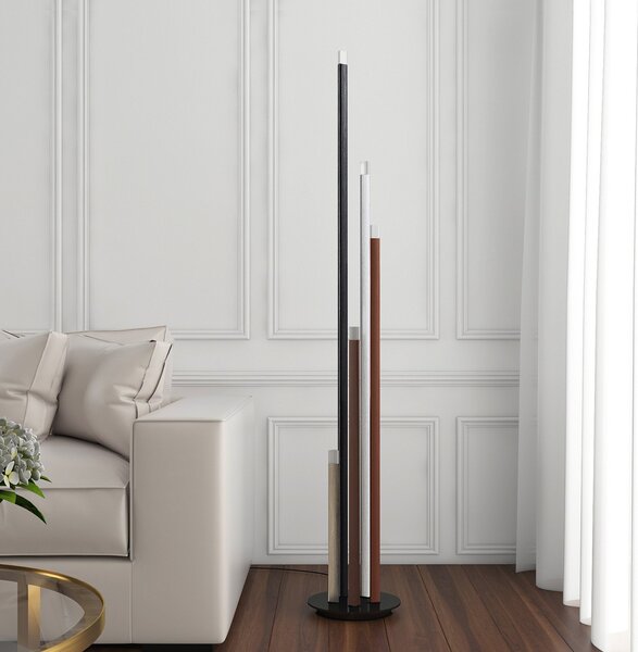 Stojací Lampa Lucande, Stoika, stmívatelné, Vícebarevná, Obývací pokoj, Kov, Moderní