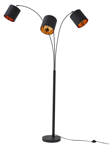 Stojací Lampa Lindby, Nanika, Černá, Obývací pokoj, Kov, Moderní