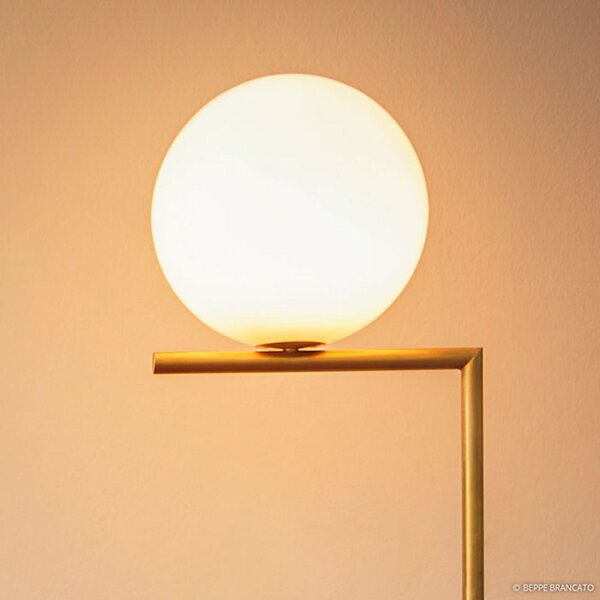 Stojací Lampa FLOS, IC F1, stmívatelné, Zlatá / mosazná, Obývací pokoj, Kov, Design