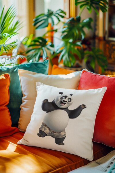 Veselé letní pandy Sada 5 kusů #2 | nažehlovací obrázek na textil a jiné materiály, různé rozměry